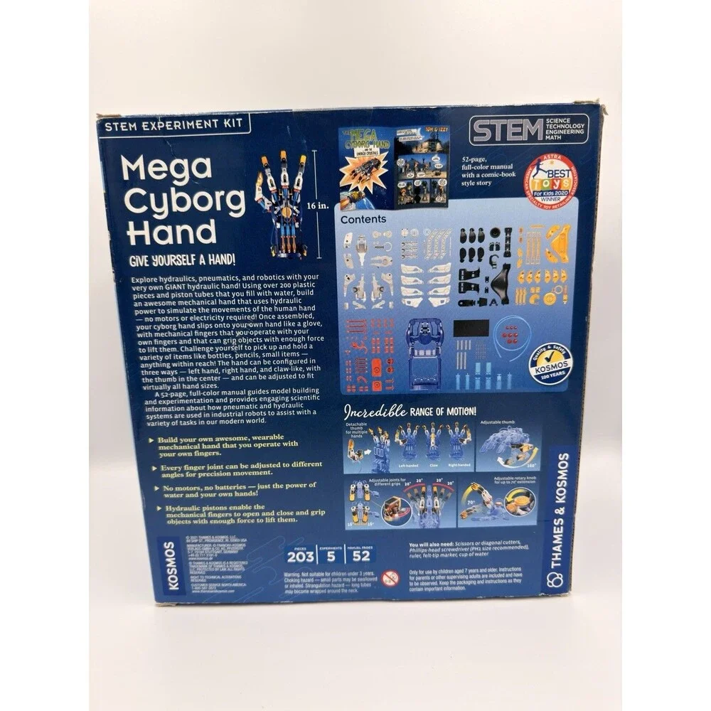 Thames & Kosmos Mega Cyborg Hand STEM Experiment Kit Build Your Own Sealed Box